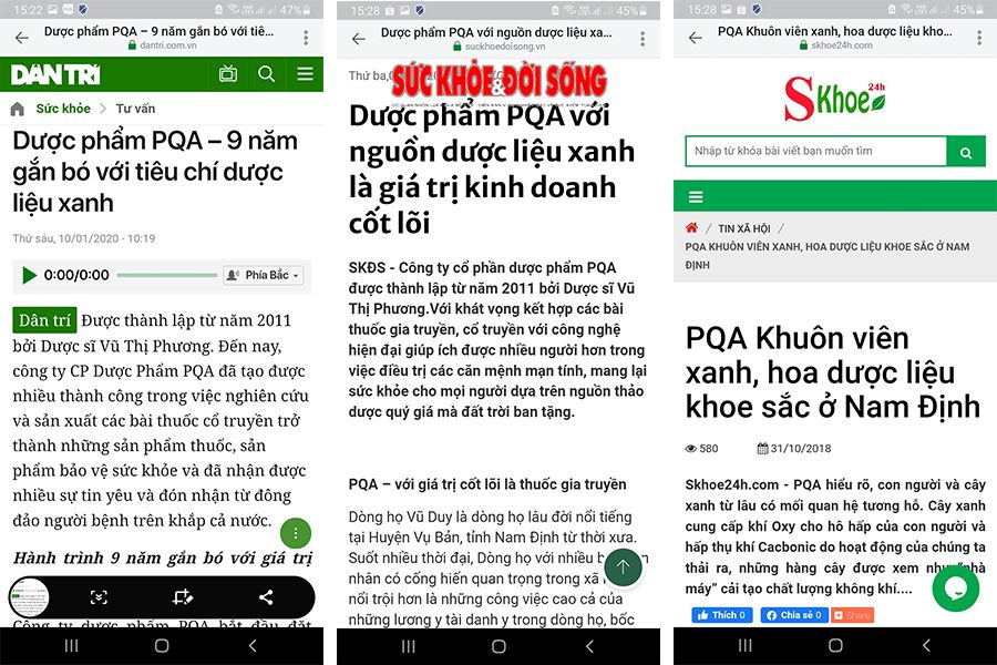 Báo chí đưa tin về PQA