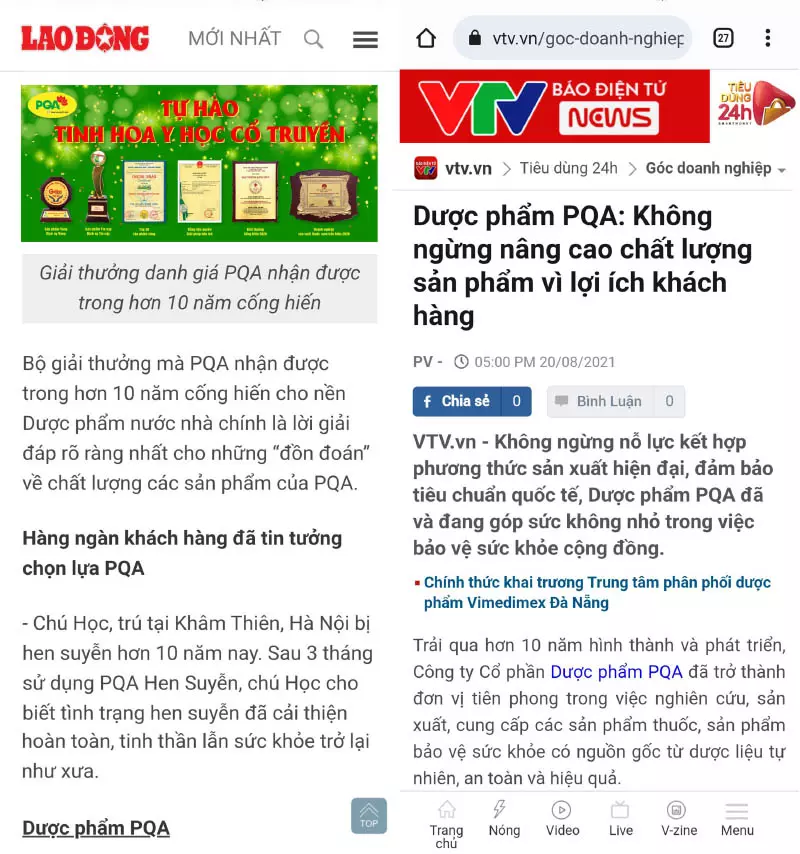 Báo chí nói về PQA