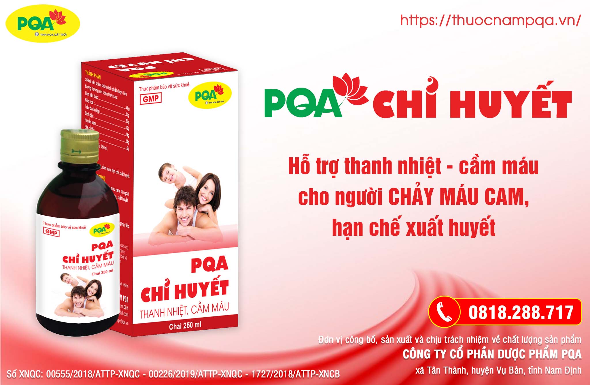 PQA Chỉ Huyết - Cách khắc phục chảy máu cam VÀO GỐC hiệu quả, lành tính