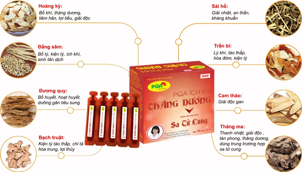 bảng thành phần sản phẩm ích khí thăng dương pqa