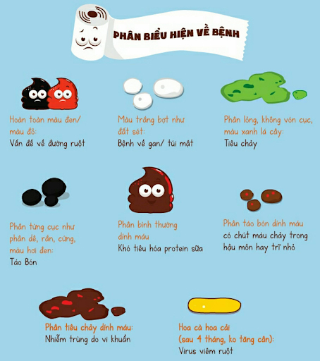 biểu hiện của phân để đoán bệnh