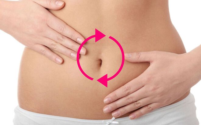 Xoa bụng theo chiều kim đồng hồ chữa táo bón