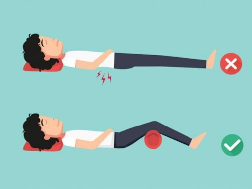 tư thế nằm tốt cho người đau thần kinh tọa - nằm ngửa