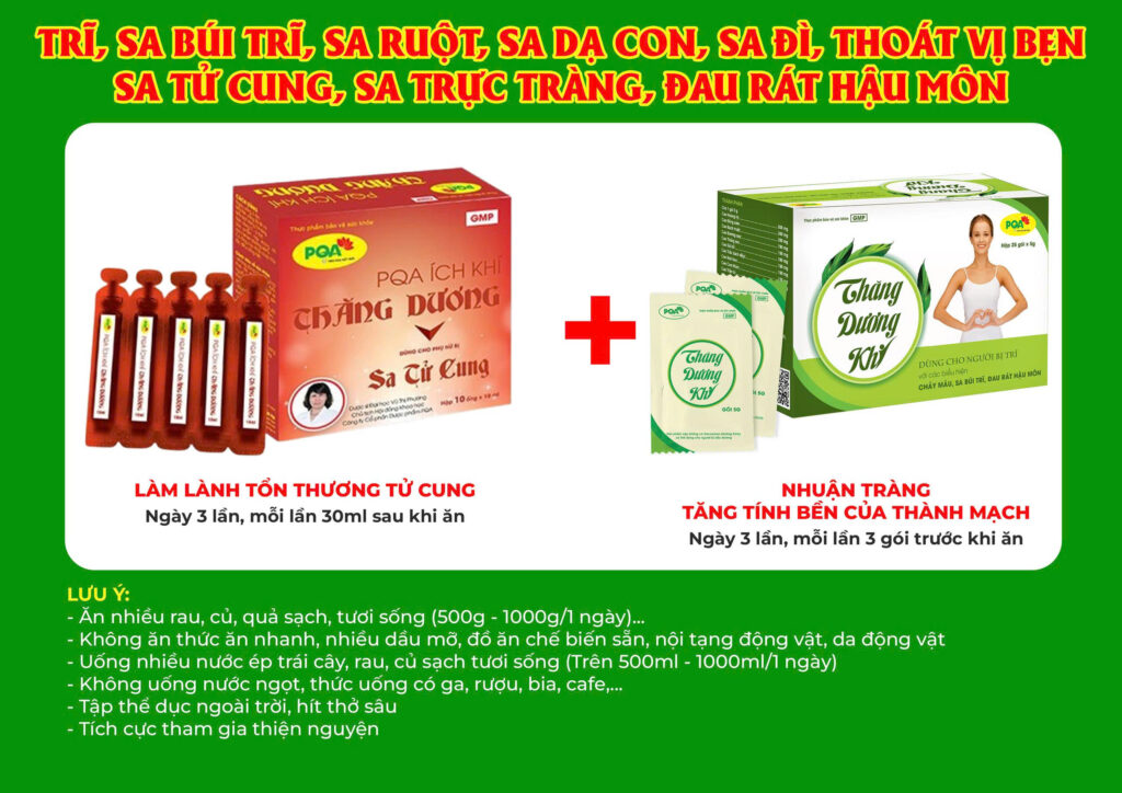 Kết hơp 2 sản phẩm ích khí thăng dương