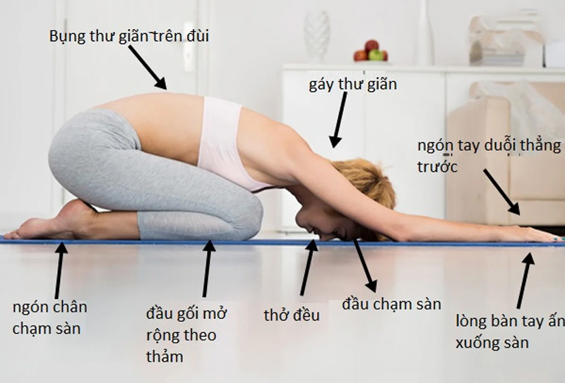 bài tập tư thế em bé chữa đau thần kinh toạ