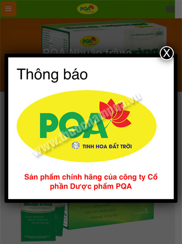 kiểm tra hàng chính hãng pqa nhuận tràng