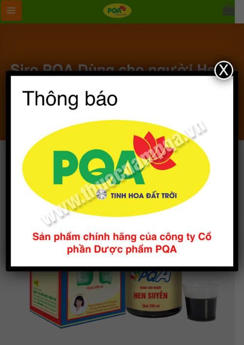 cách phân biệt pqa hen suyễn hàng giả hàng thật