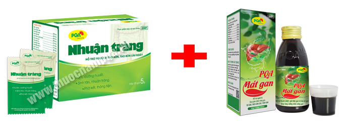 nhuận tràng kết hợp mát gan