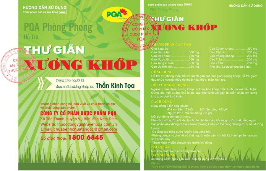pqa phòng phong thư giãn xương khớp
