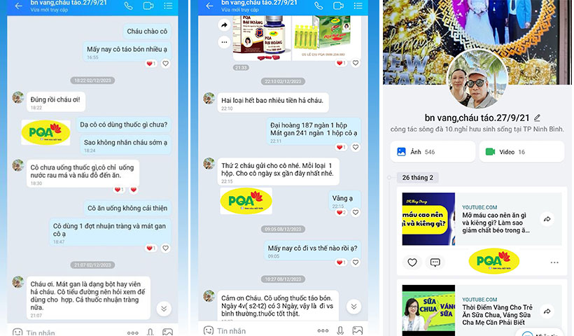 Review cô Vang về nhuận tràng PQA