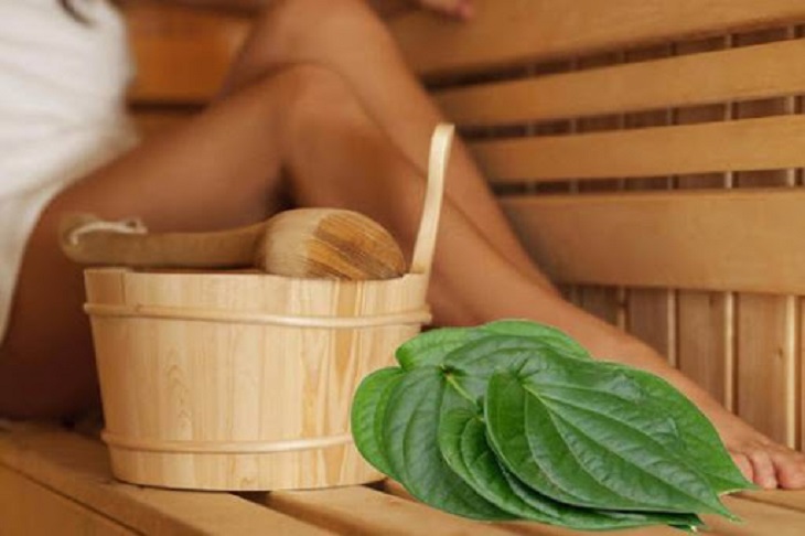 xông lá trầu cho tử cung co lên