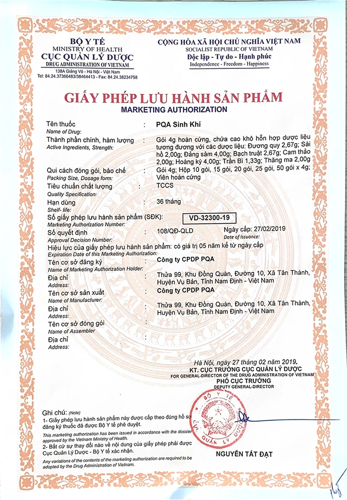 PQA Sinh Khí