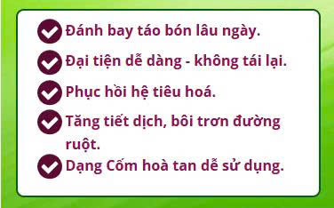 Lộ trình sử dụng PQA nhuận tràng