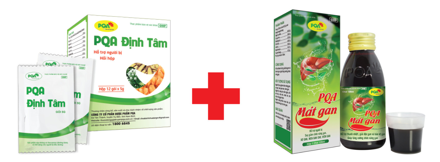 pqa định tâm và pqa mát gan