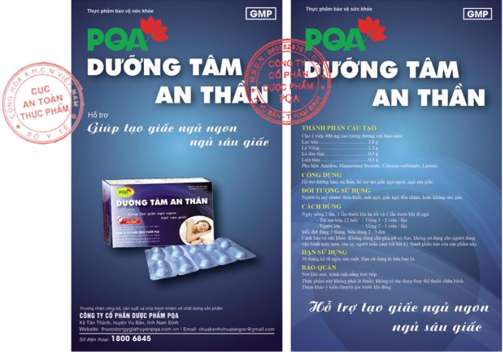 hdsd pqa dưỡng tâm an thần