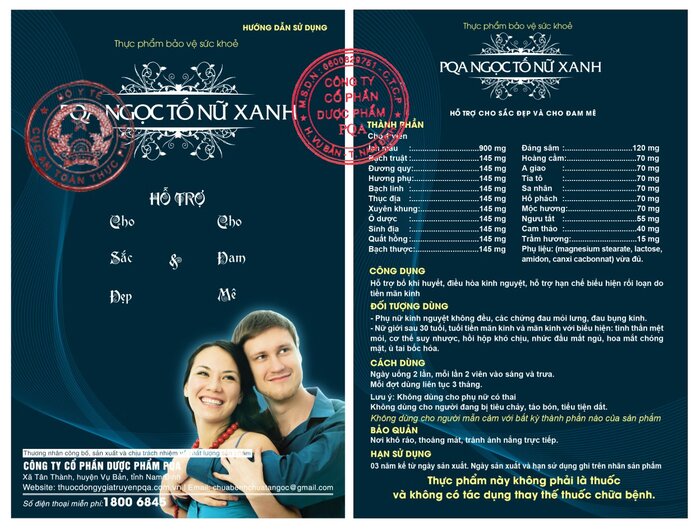 Hướng dẫn sử dụng của PQA Ngọc tố nữ xanh