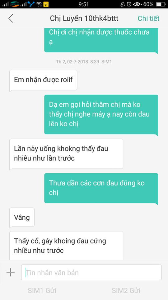 bệnh nhân sử dụng pqa thoái hoá khớp