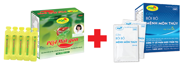 pqa mát gan kết hợp pqa mệnh môn thuỷ