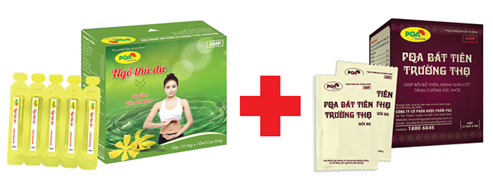 pqa ngô thù du kết hợp pqa bát tiên trường thọ