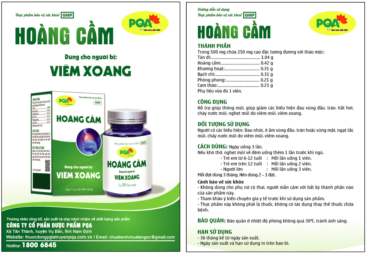 pqa hoàng cầm viên nang