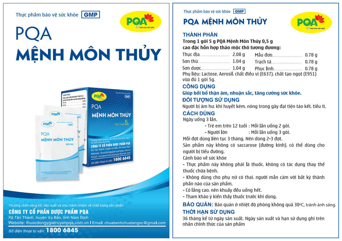 pqa mệnh môn thuỷ cốm