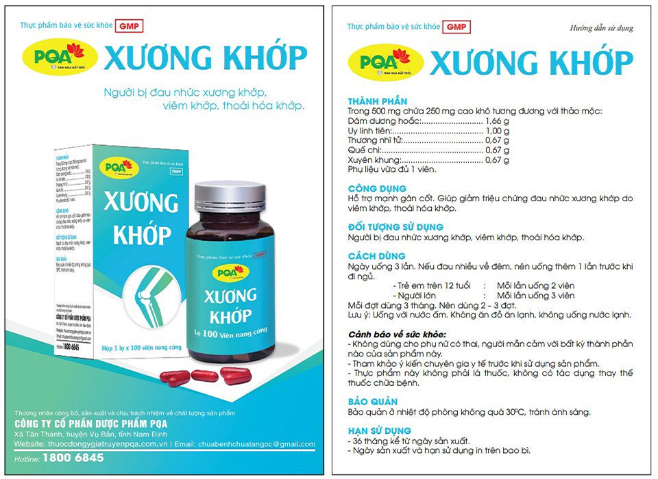 pqa xương khớp 100 viên