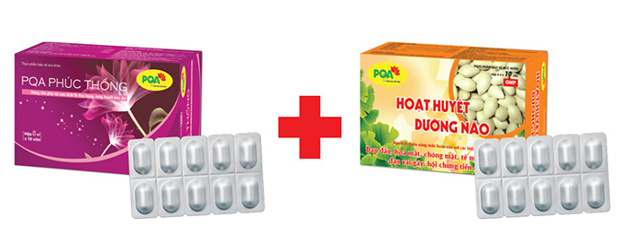 pqa phúc thống kết hợp pqa hoạt huyết dưỡng não