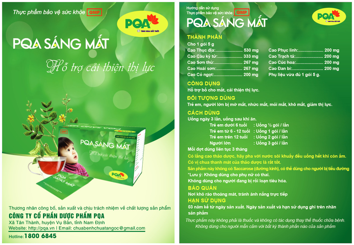 hướng dẫn sử dụng pqa sáng mắt