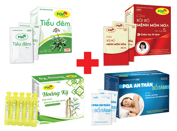 bộ sản phẩm pqa tiểu đêm