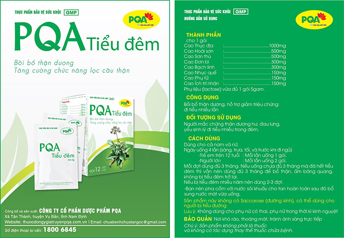 hướng dẫn sử dụng pqa tiểu đêm