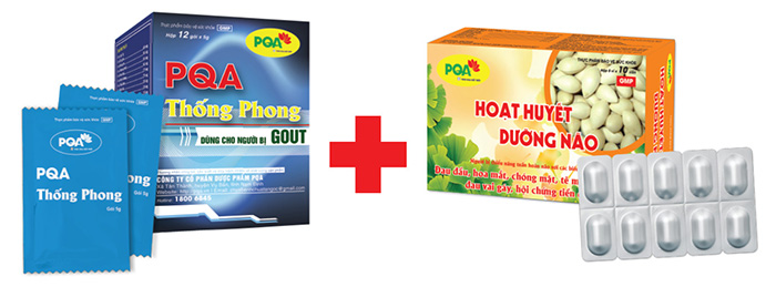 PQA thống phong kết hợp pqa hoạt huyết dưỡng não