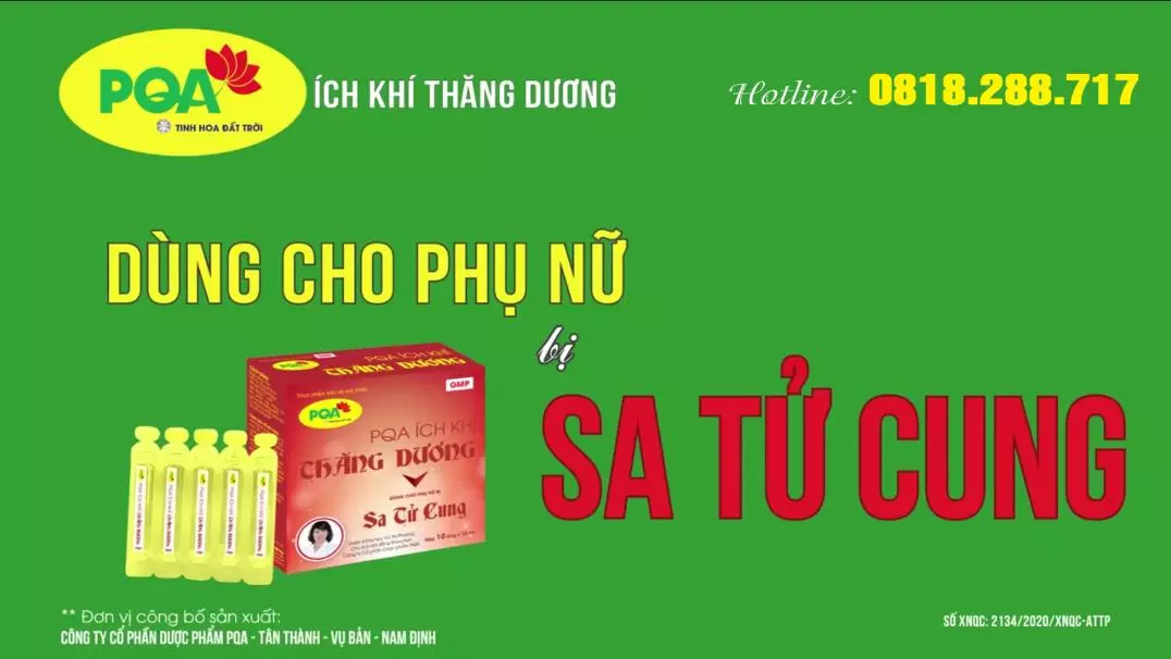PQA Ích Khí Thăng Dương | Dùng cho phụ nữ bị Sa Tử Cung